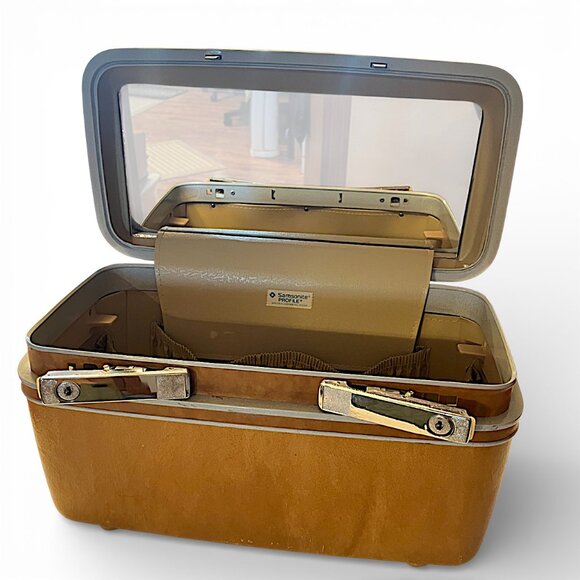 Vintage Samsonite Silhouette Train Hard Case Vanity Travel Bag Luggage w/Key - Picture 6 of 13